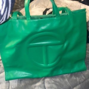 AUTHENTIC BRAND NEW LARGE GREEN TELFAR BAG